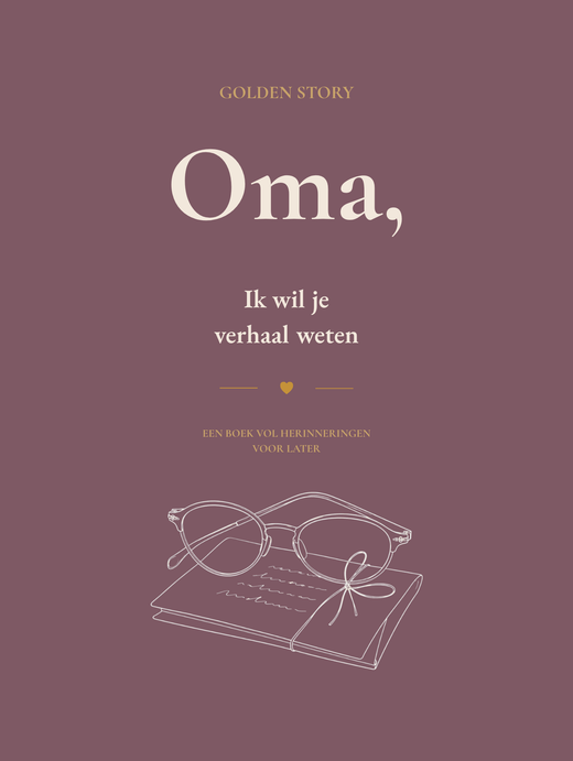 Voorkant van het invulboek Oma, ik wil je verhaal weten