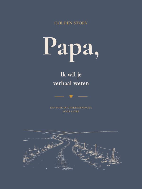 Voorkant van het invulboek Papa, ik wil je verhaal weten